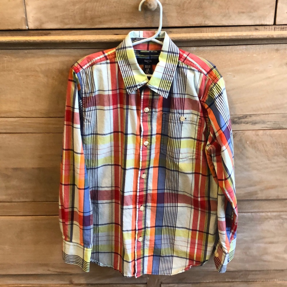 Boys 8/9 Gap Casual one pocket button down